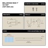 Garnýž Umbra BELLWOOD s dřevěnými koncovkami 107-305 cm bílá/přírodní_3