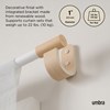 Garnýž Umbra BELLWOOD s dřevěnými koncovkami 107-305 cm bílá/přírodní_4