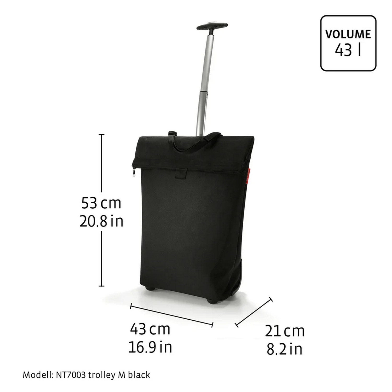 Taška na kolečkách Reisenthel Trolley M mesh black_2