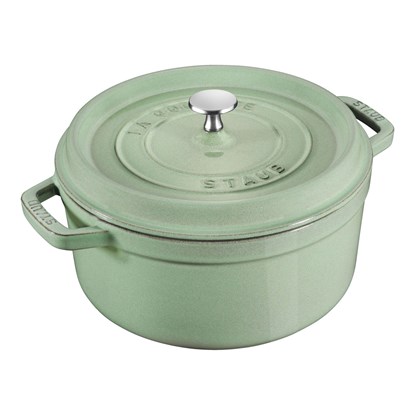 Hrnec STAUB kulatý 28 cm šalvějově zelený 6,7l_6