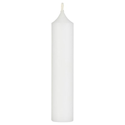 Svíčka Ib Laursen kulatá krátká V.11 cm bílá_0