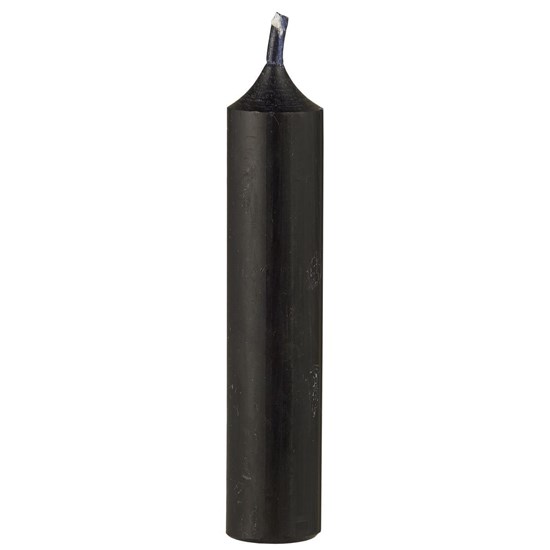 Svíčka Ib Laursen kulatá krátká V.11 cm černá_0
