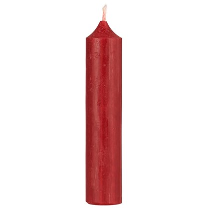 Svíčka Ib Laursen kulatá krátká V.11 cm červená_0