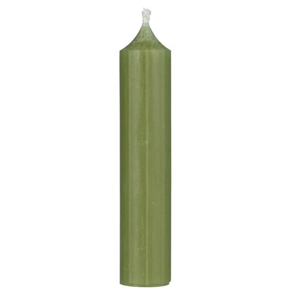 Svíčka Ib Laursen kulatá krátká V.11 cm mechově zelená_0