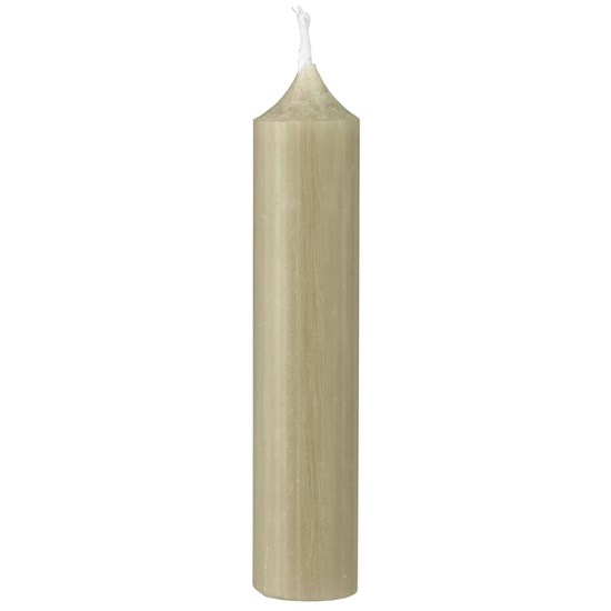 Svíčka Ib Laursen kulatá krátká V.11 cm šedo-zelená_0