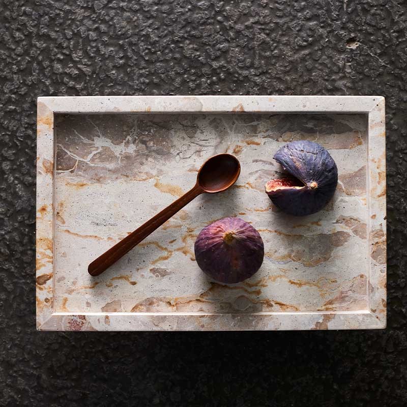 Servírovací tác/podnos Muubs VITA mramor 30x20cm hnědý_2