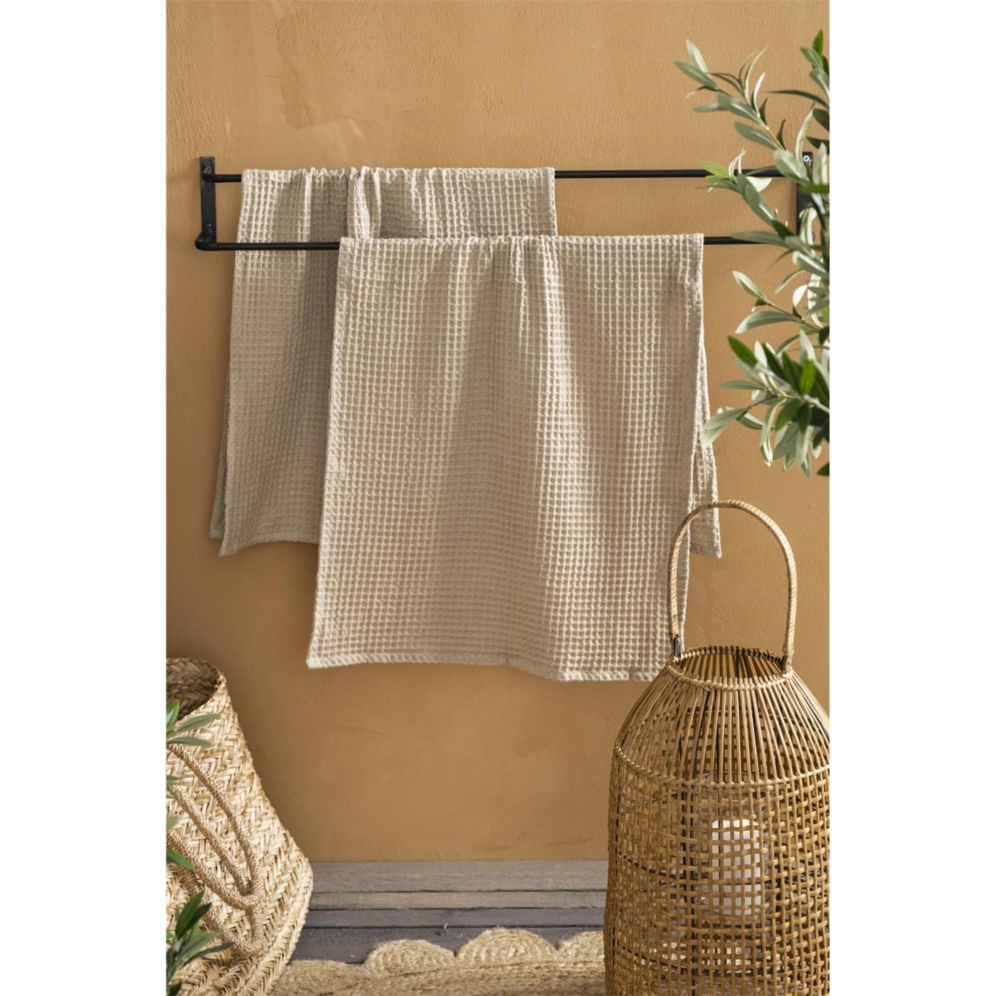 Ratanová lucerna se sklem Ib Laursen V.47 cm přírodní_2