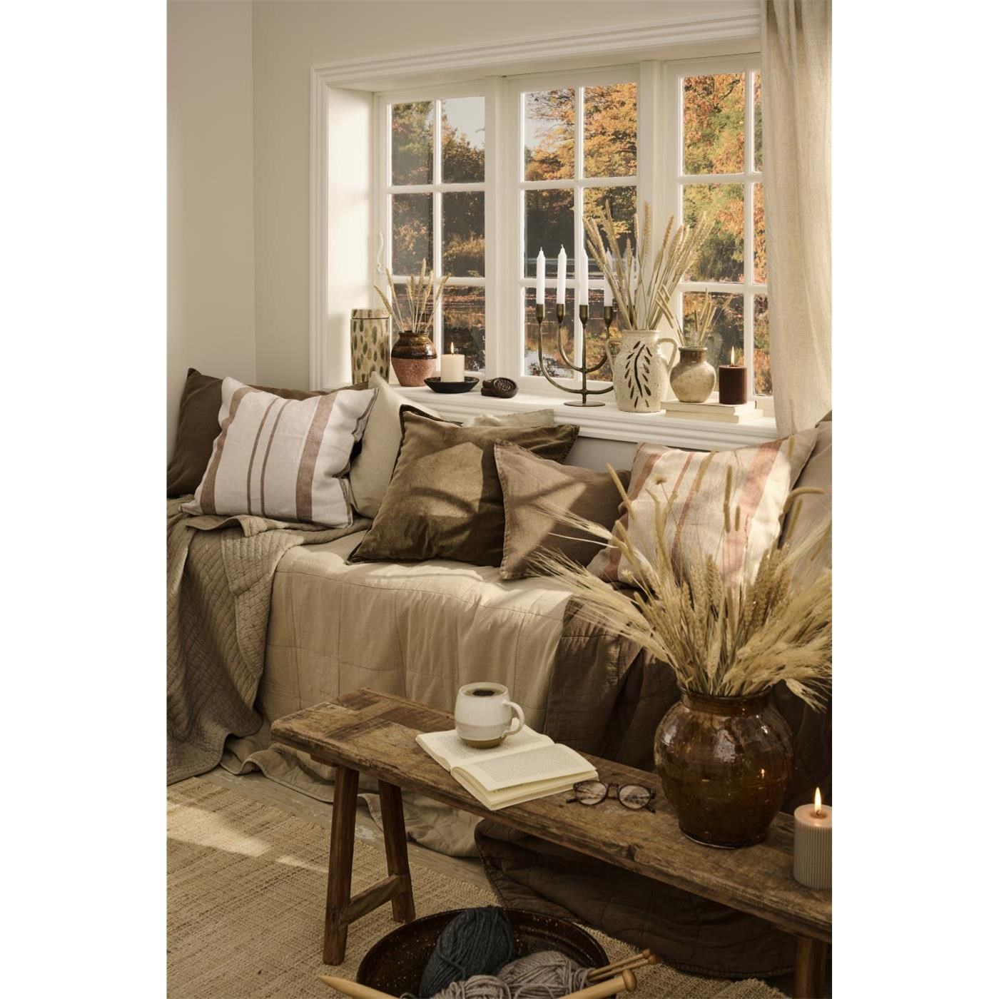 Lněný povlak na polštář Ib Laursen 40x60 cm chocolate_1