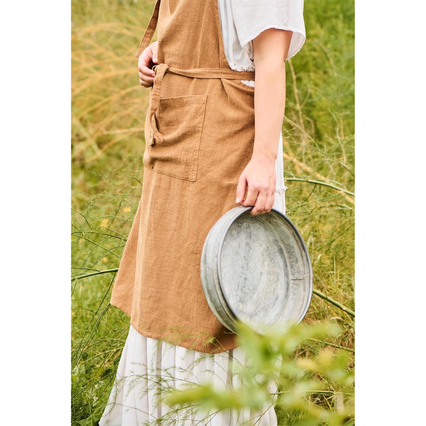 Zástěra s kapsou Ib Laursen cognac_3