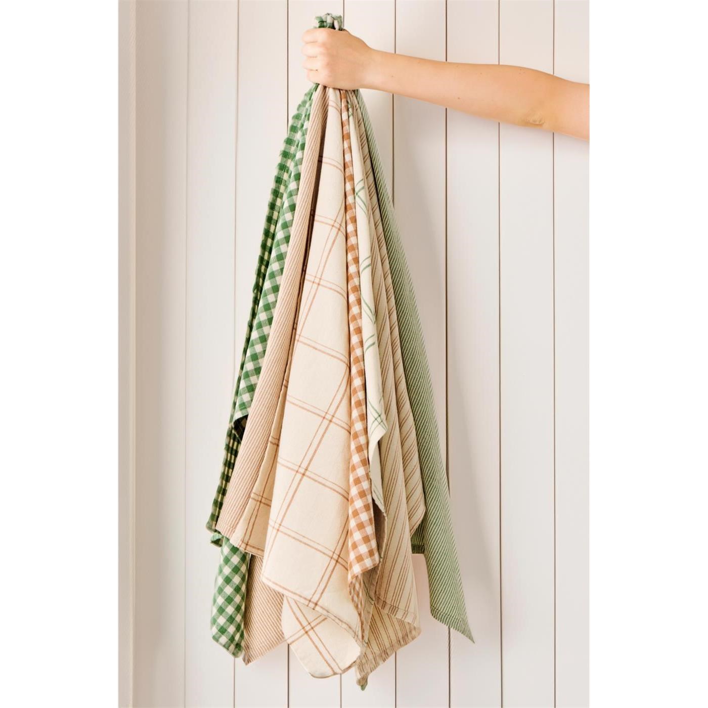 Kuchyňská utěrka Tilde Ib Laursen 70x50 cm přírodní s hnědými pruhy_3