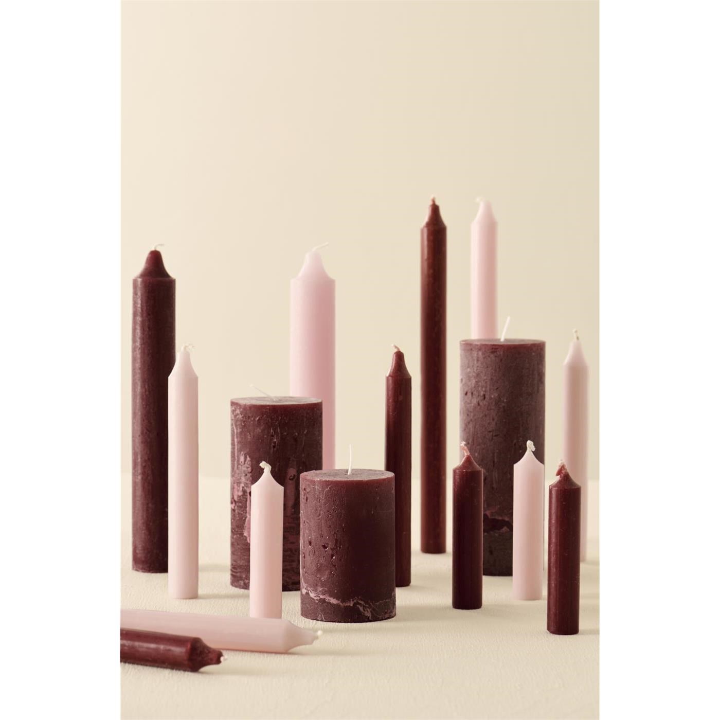 Svíčka Ib Laursen kulatá krátká V.11 cm růžová_2