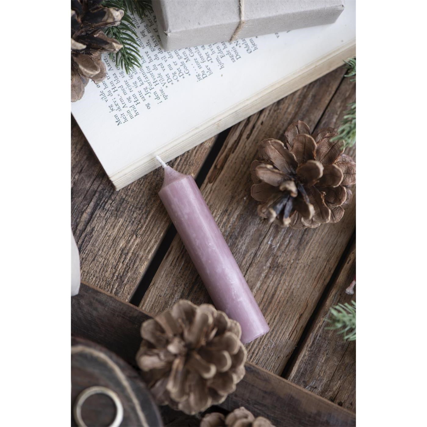 Svíčka Ib Laursen kulatá krátká V.11 cm starorůžová_2