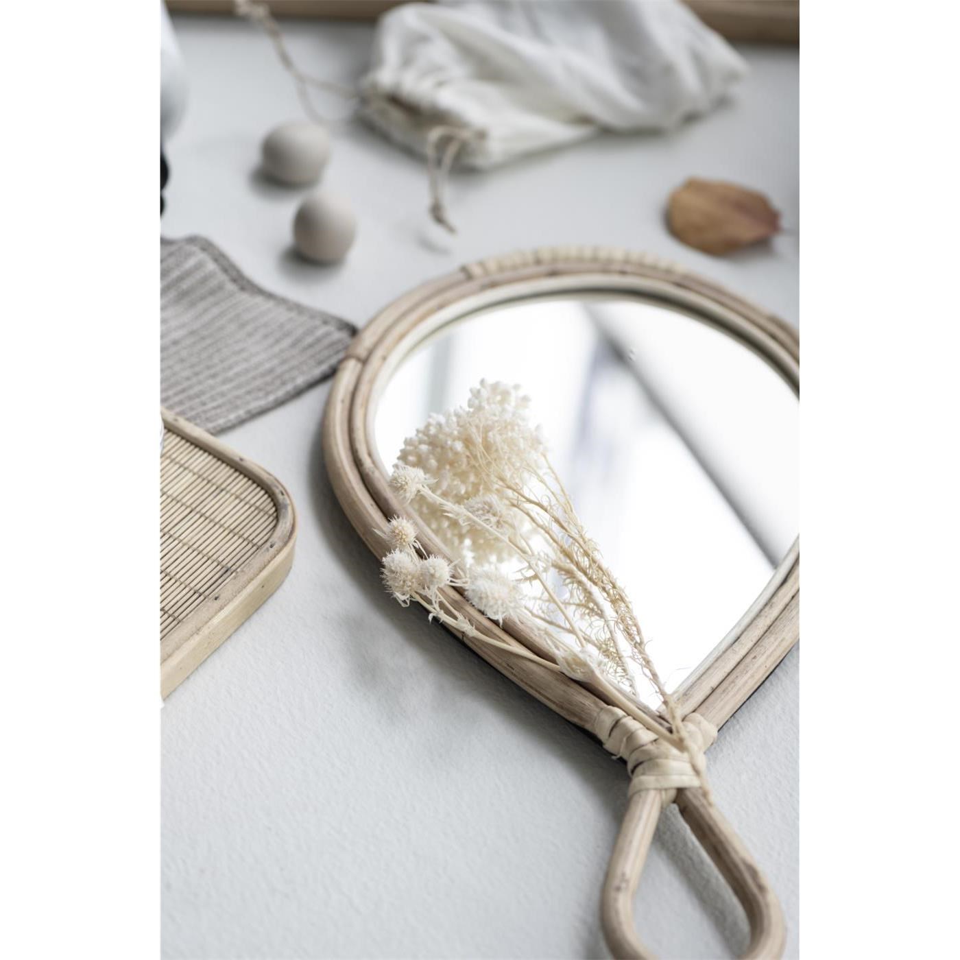 Zrcátko Ib Laursen s bambusovým okrajem V.36,5 cm_4