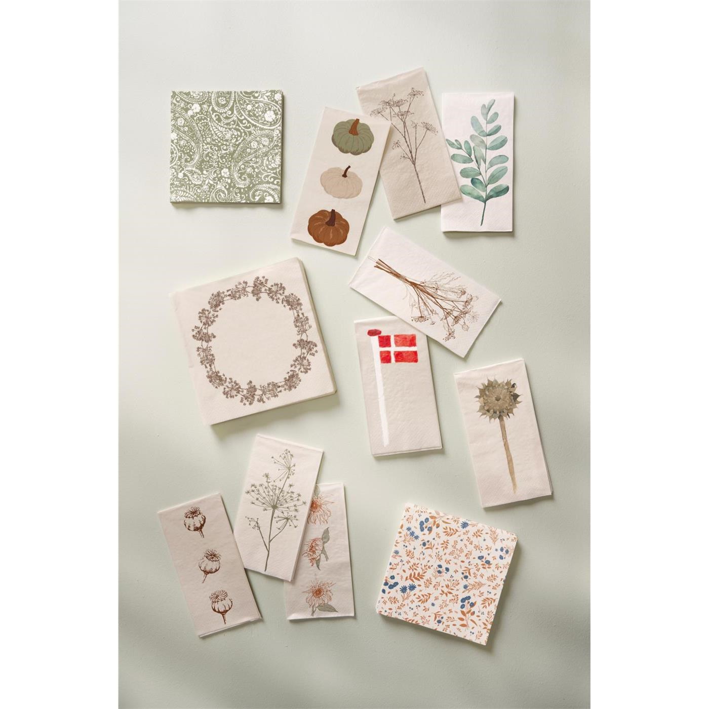 Papírové ubrousky Ib Laursen s motivem rostliny SET/16ks hnědé_0