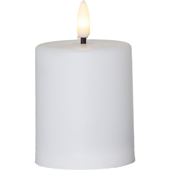 LED svíčka FLAMME PAULA 10 cm bílá_0