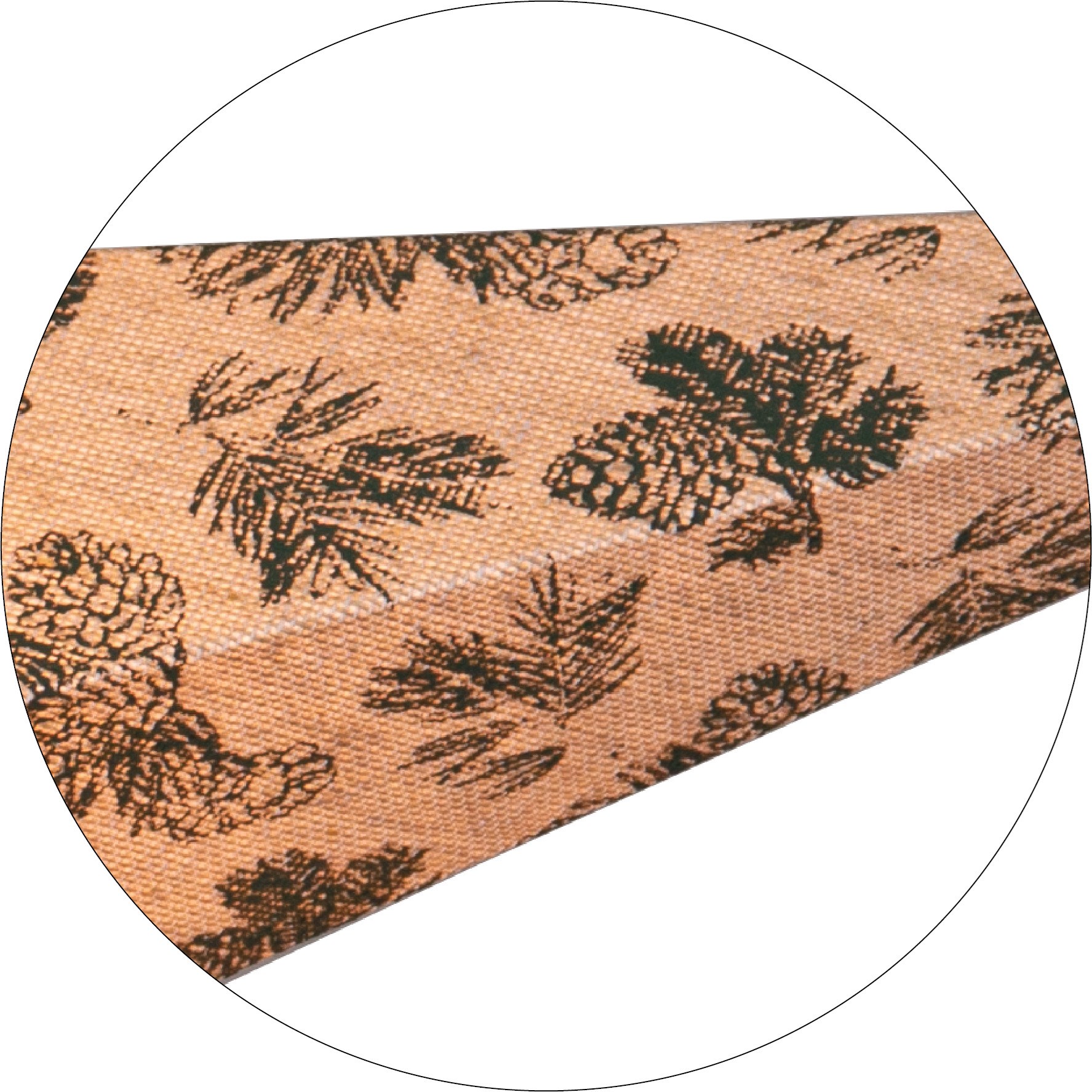 Vánoční papírová hvězda se zeleným dekorem COTTON 60 cm, bez světelného zdroje (083-00)_1