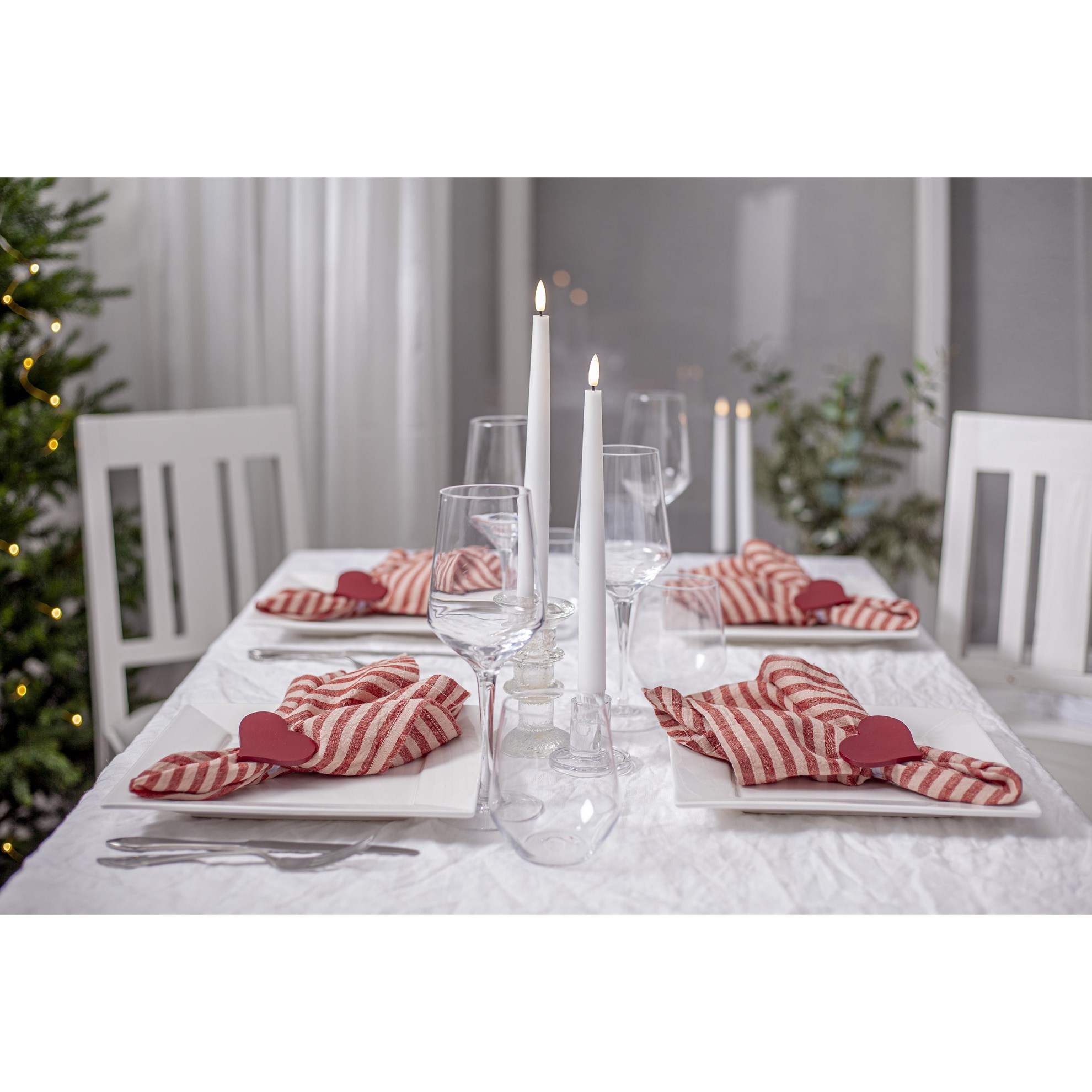 LED svíčky FLAMME SLIM SET/4ks V.28,5cm bílé_3