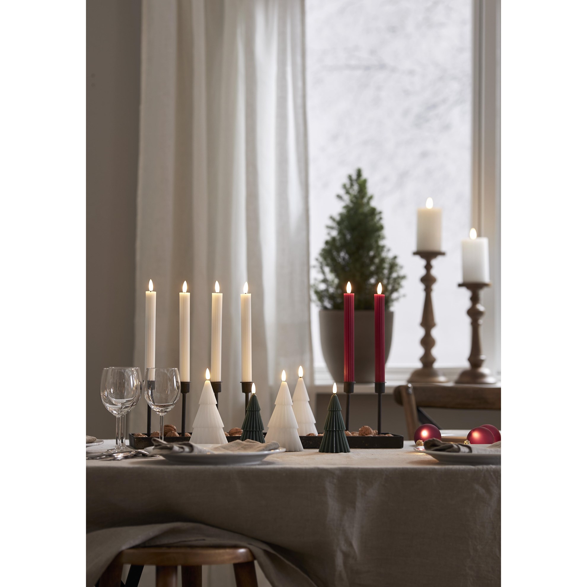 LED dekorační svíčka GRANY V.15cm zelená_0