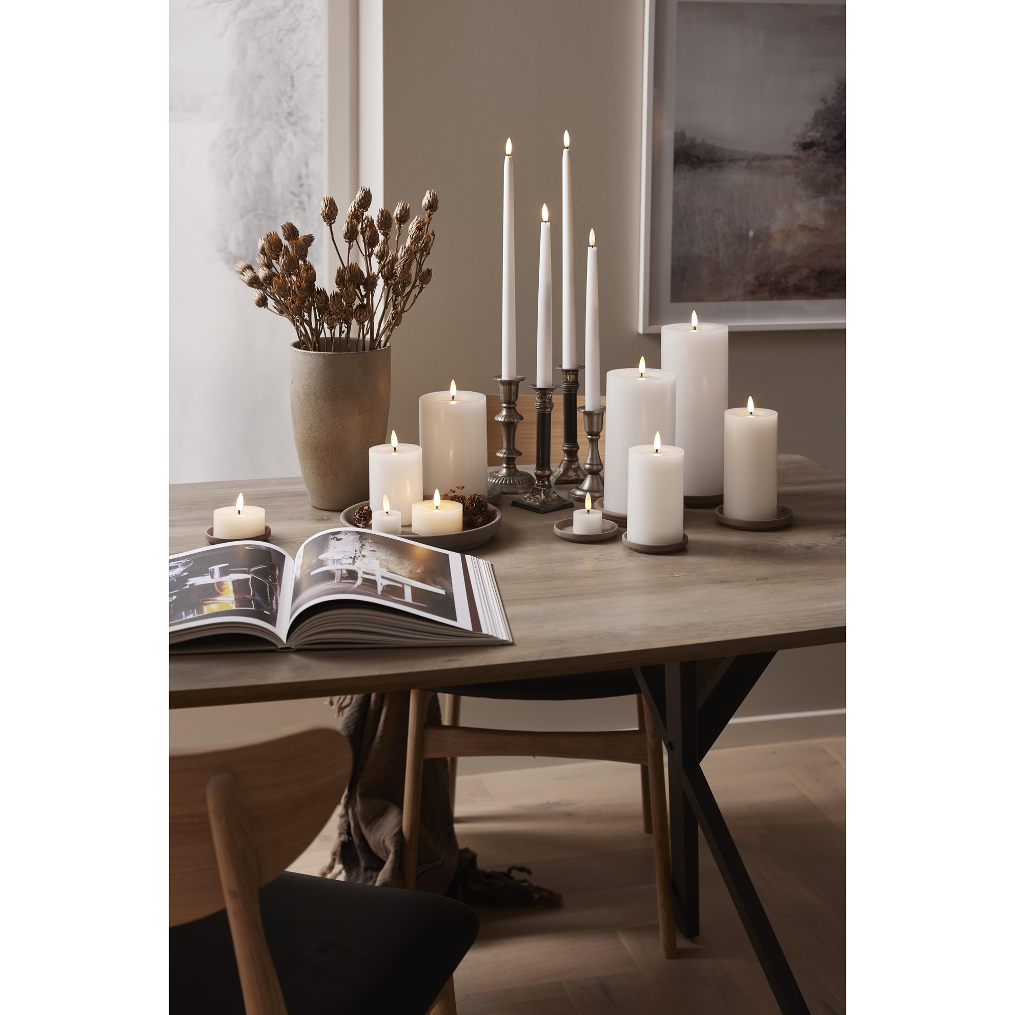 LED svíčka FLAMME FLOW V.17,5cm bílá_3