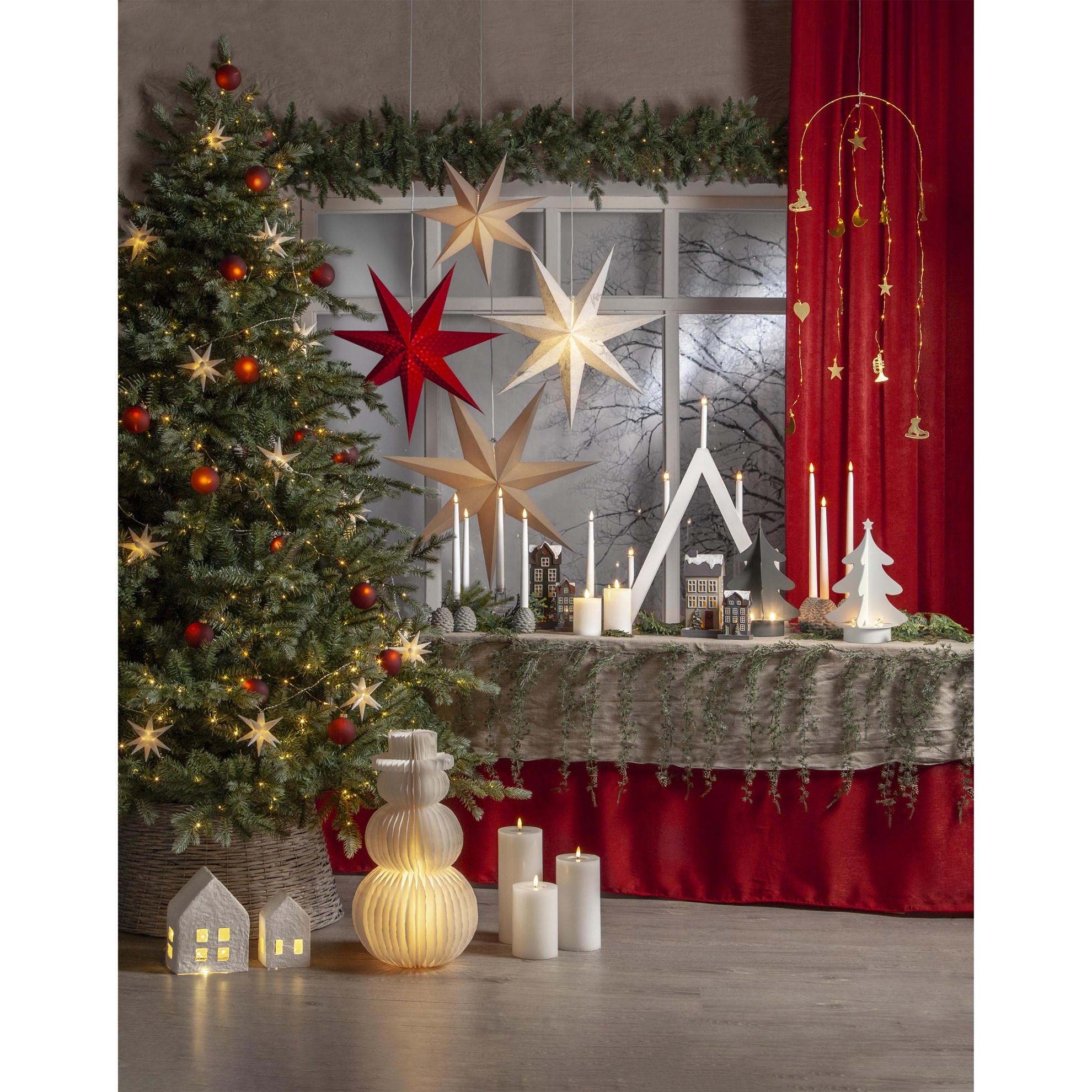 Papírová hvězda PLAIN P.75cm béžová, bez světelného zdroje_1