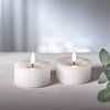 LED větší čajová svíčka FLAMME SET/2ks bílá_0