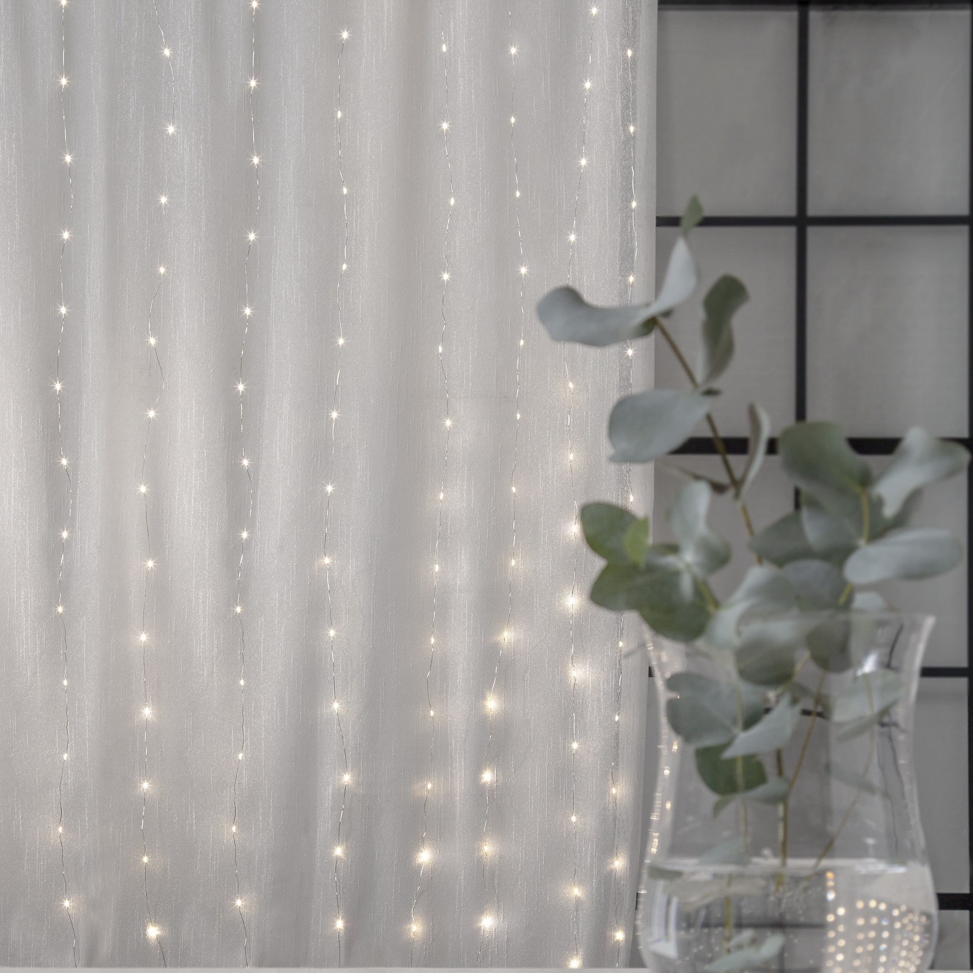 LED světelný závěs, 200xLED, 10 světelných řetězů, V.200cm_0