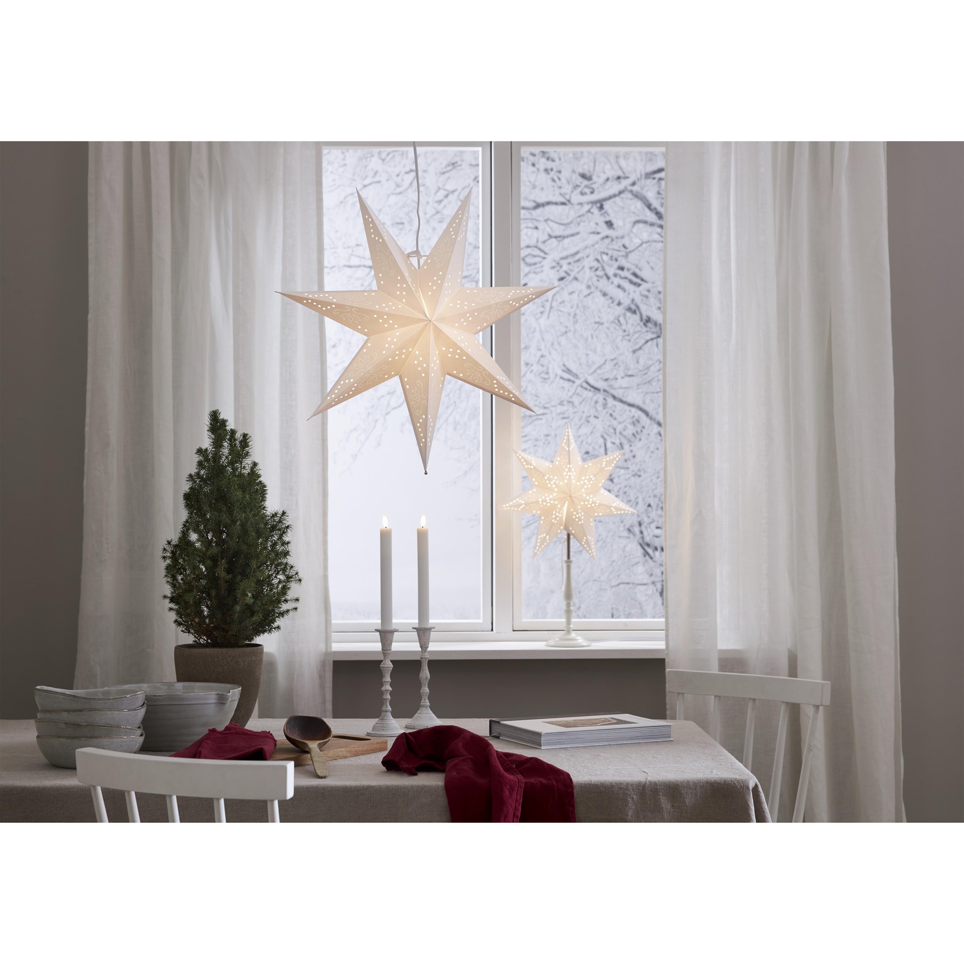Dekorační hvězda na podstavci "Romantic" V.55 cm_2