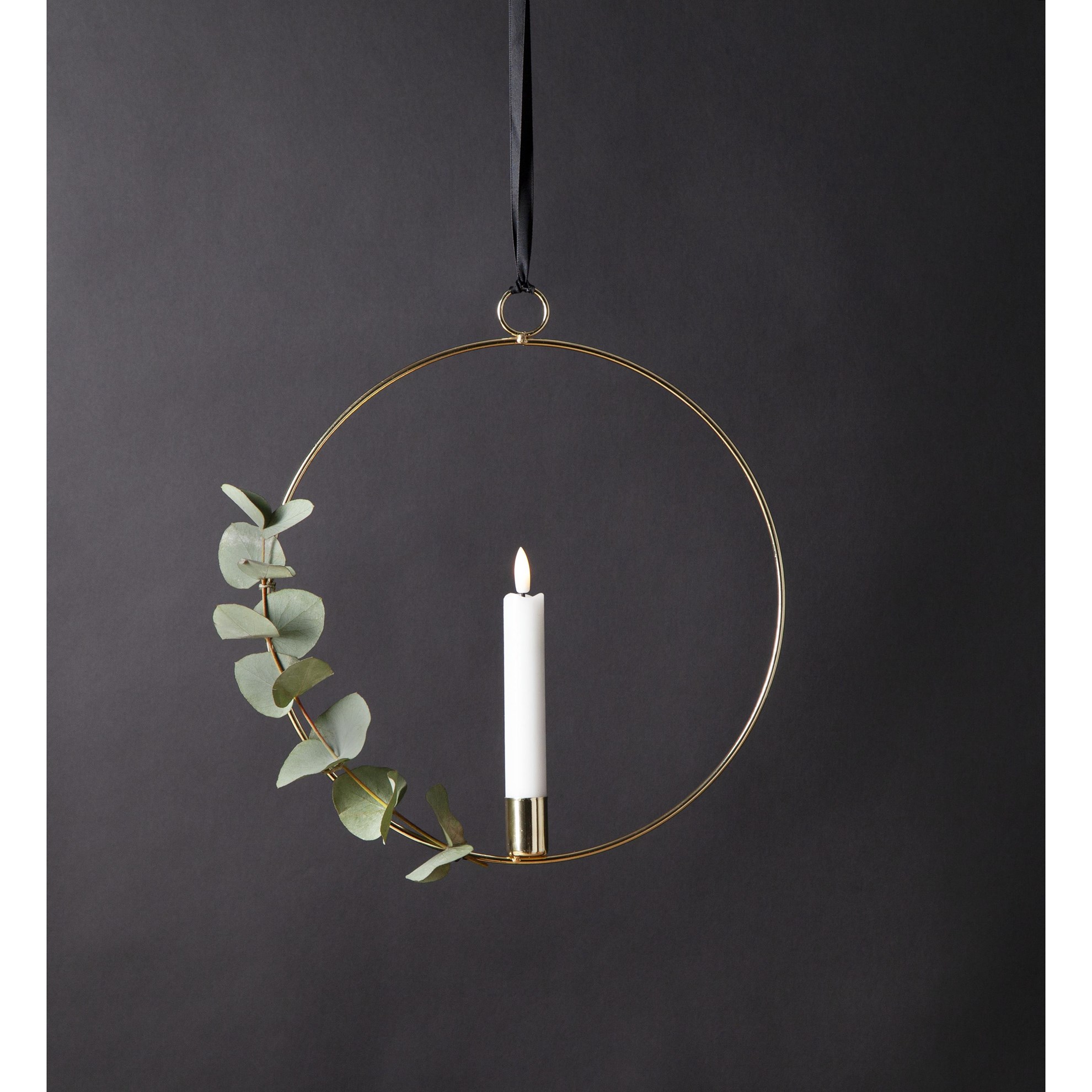 LED závěsné osvětlení FLAMME RING 1xLED P.28 cm mosazné_0