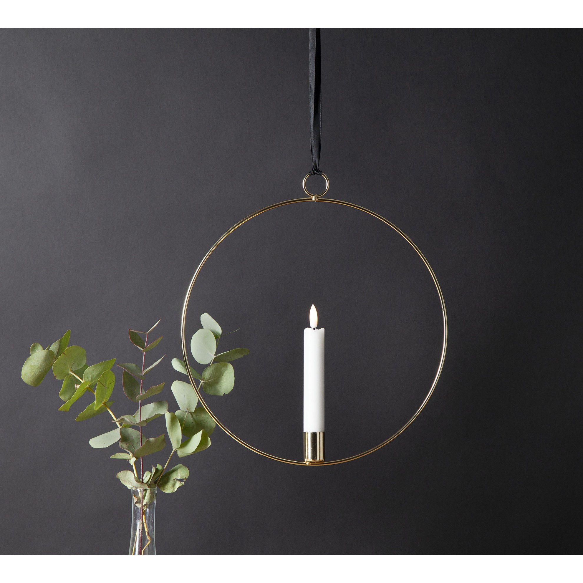 LED závěsné osvětlení FLAMME RING 1xLED P.28 cm mosazné_1