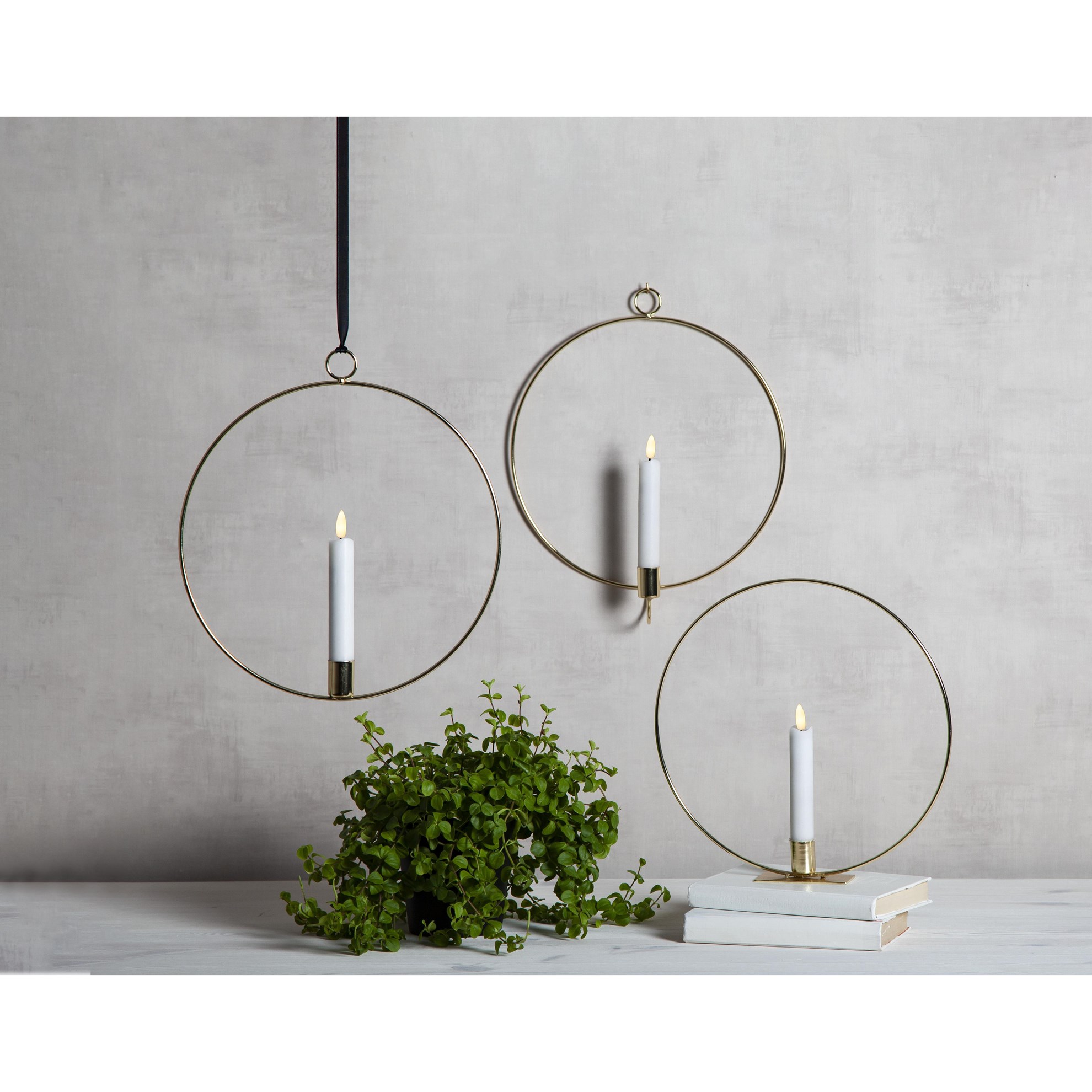 LED závěsné osvětlení FLAMME RING 1xLED P.28 cm mosazné_3