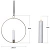 LED závěsné osvětlení FLAMME RING 1xLED P.28 cm mosazné_4