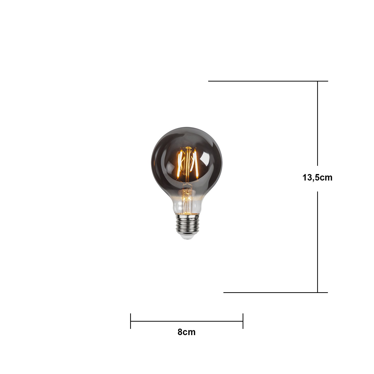 Dekorační LED žárovka PLAIN SMOKE E27, A+, 80ml, 2100K kouřová_4