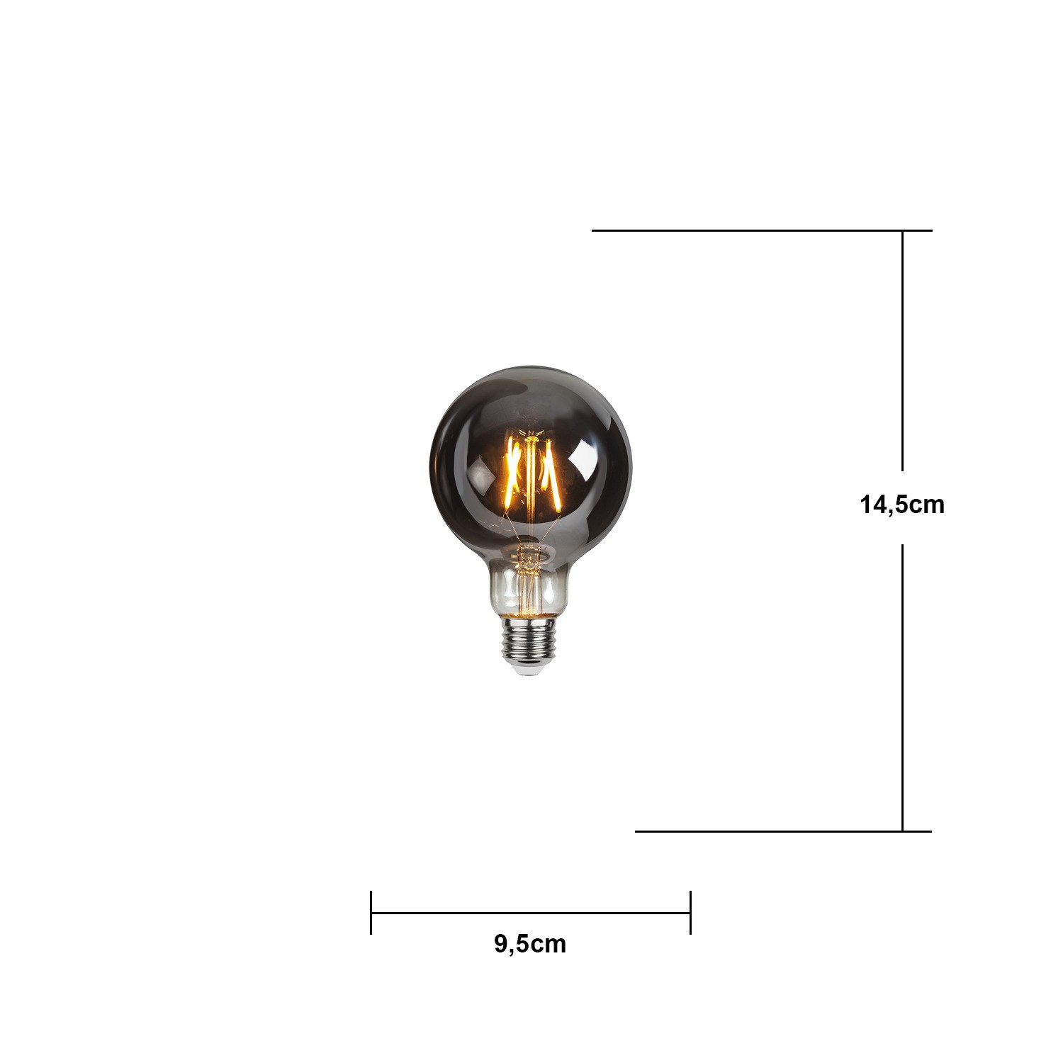 Dekorační LED žárovka PLAIN SMOKE E27, A+, 80lm, 2100K kouřová_4