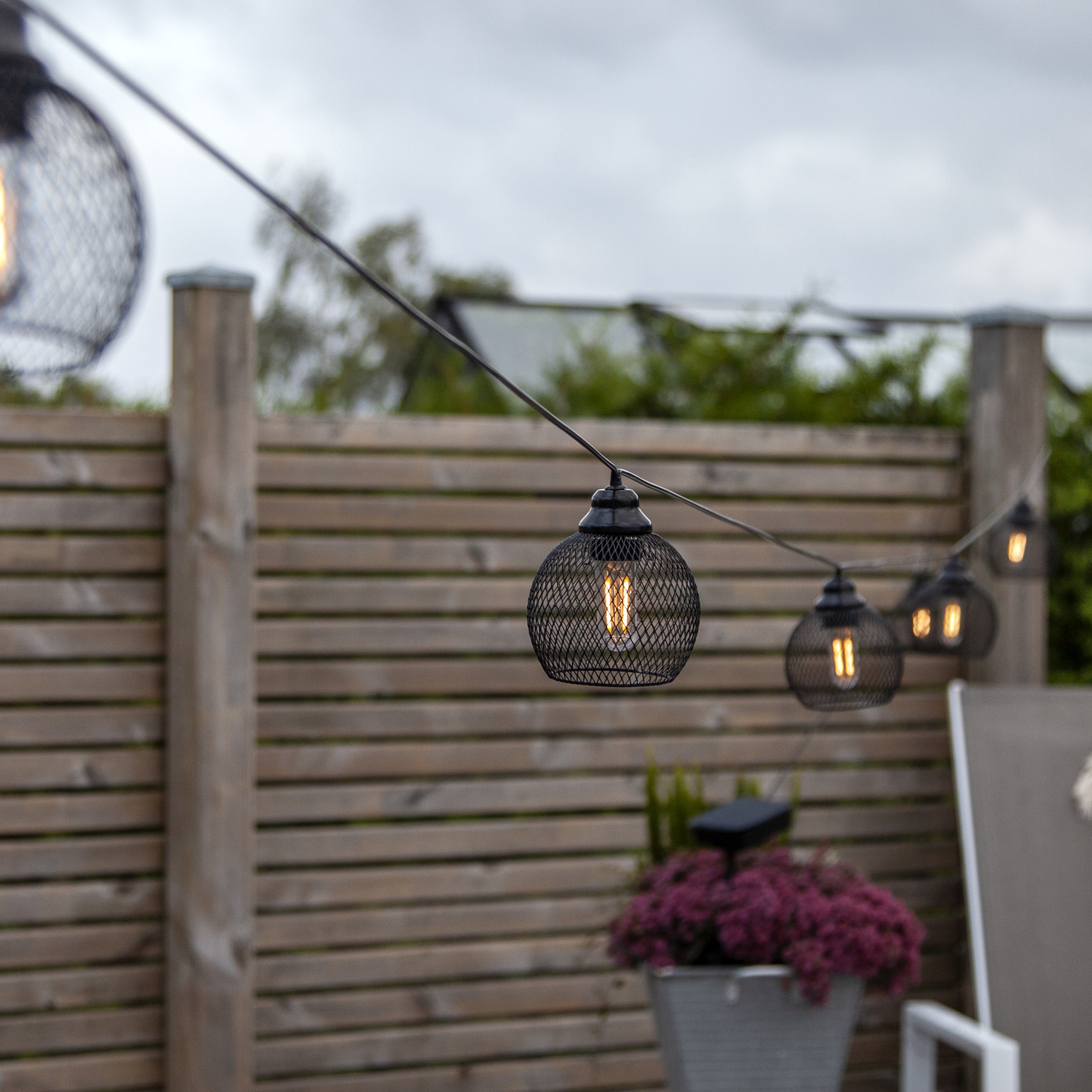 LED solární řetěz SUNLITE 8xLED 7m černý_0