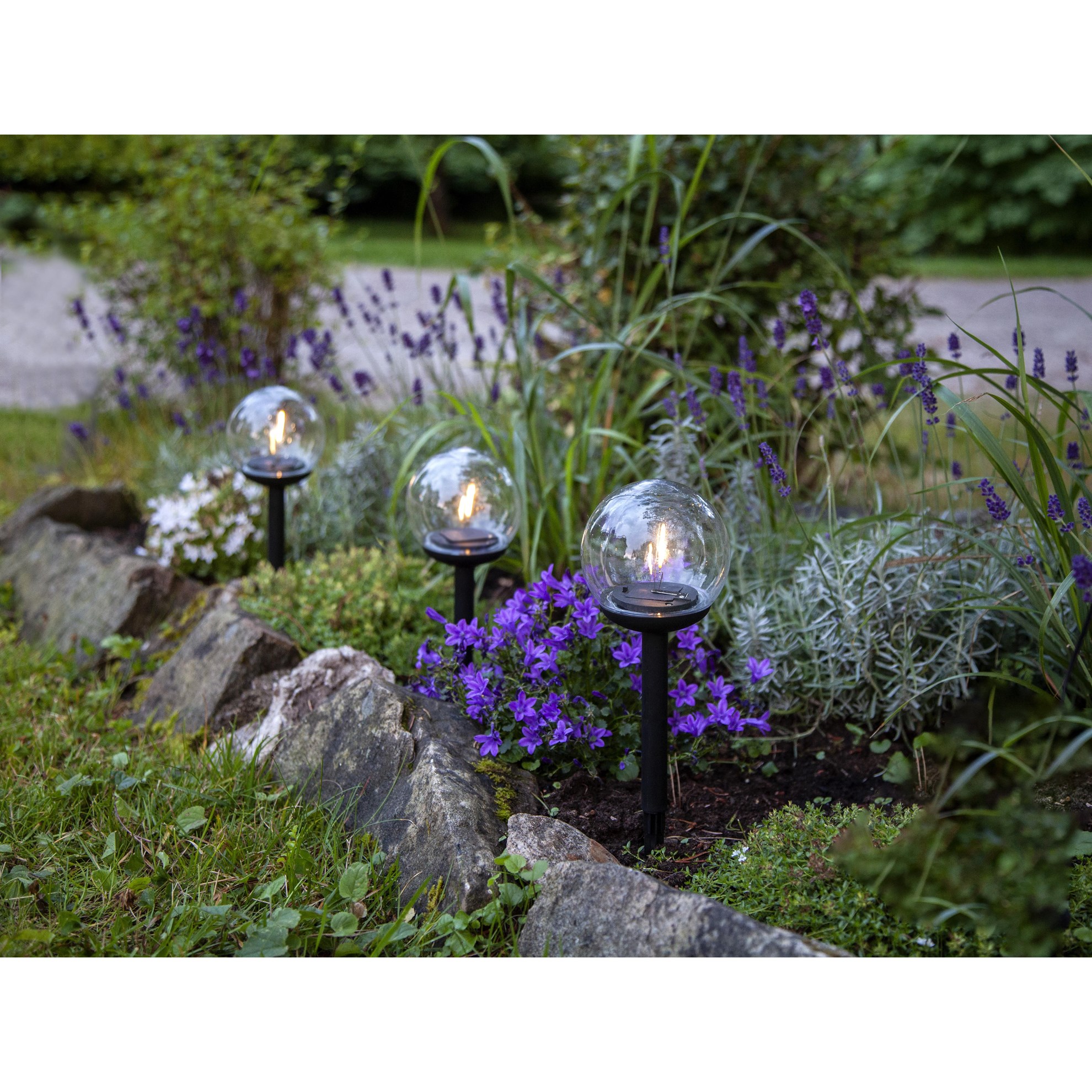 LED solární osvětlení BOLLARD GLOBE SET/3 ks_2