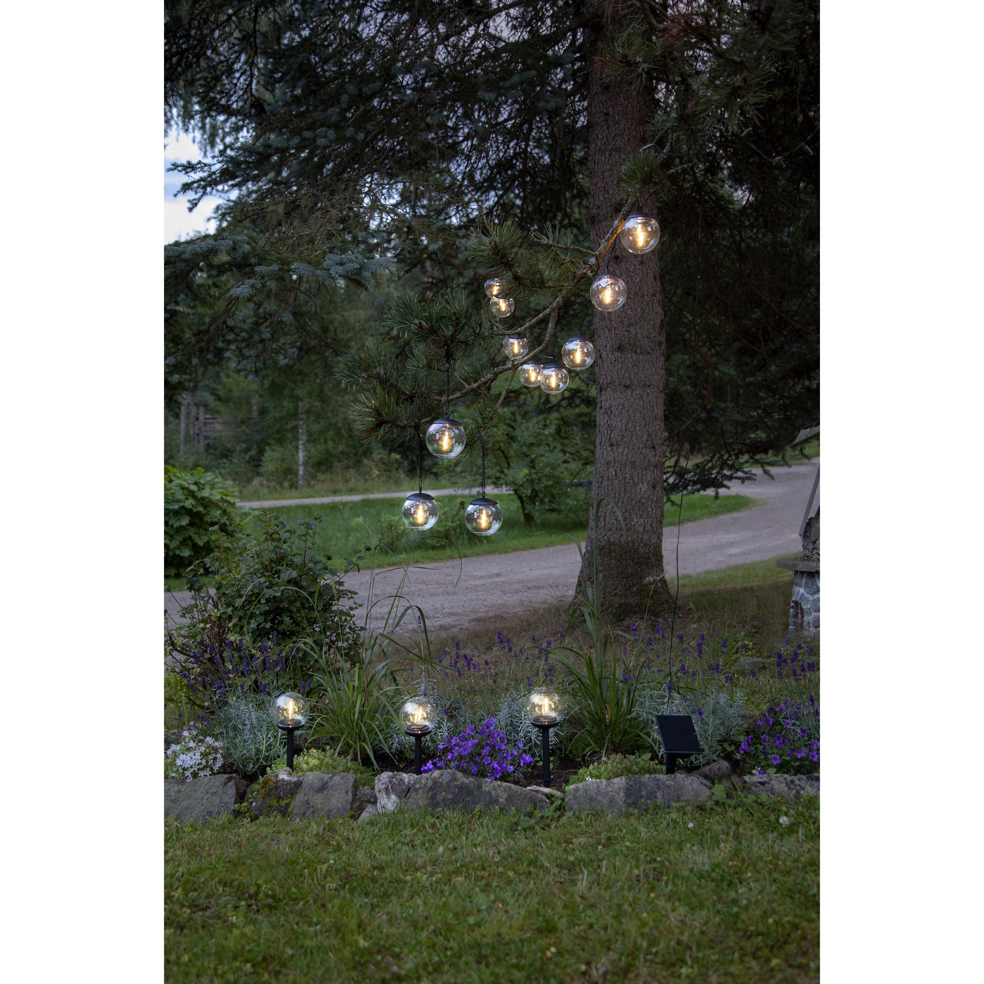 LED solární osvětlení BOLLARD GLOBE SET/3 ks_3