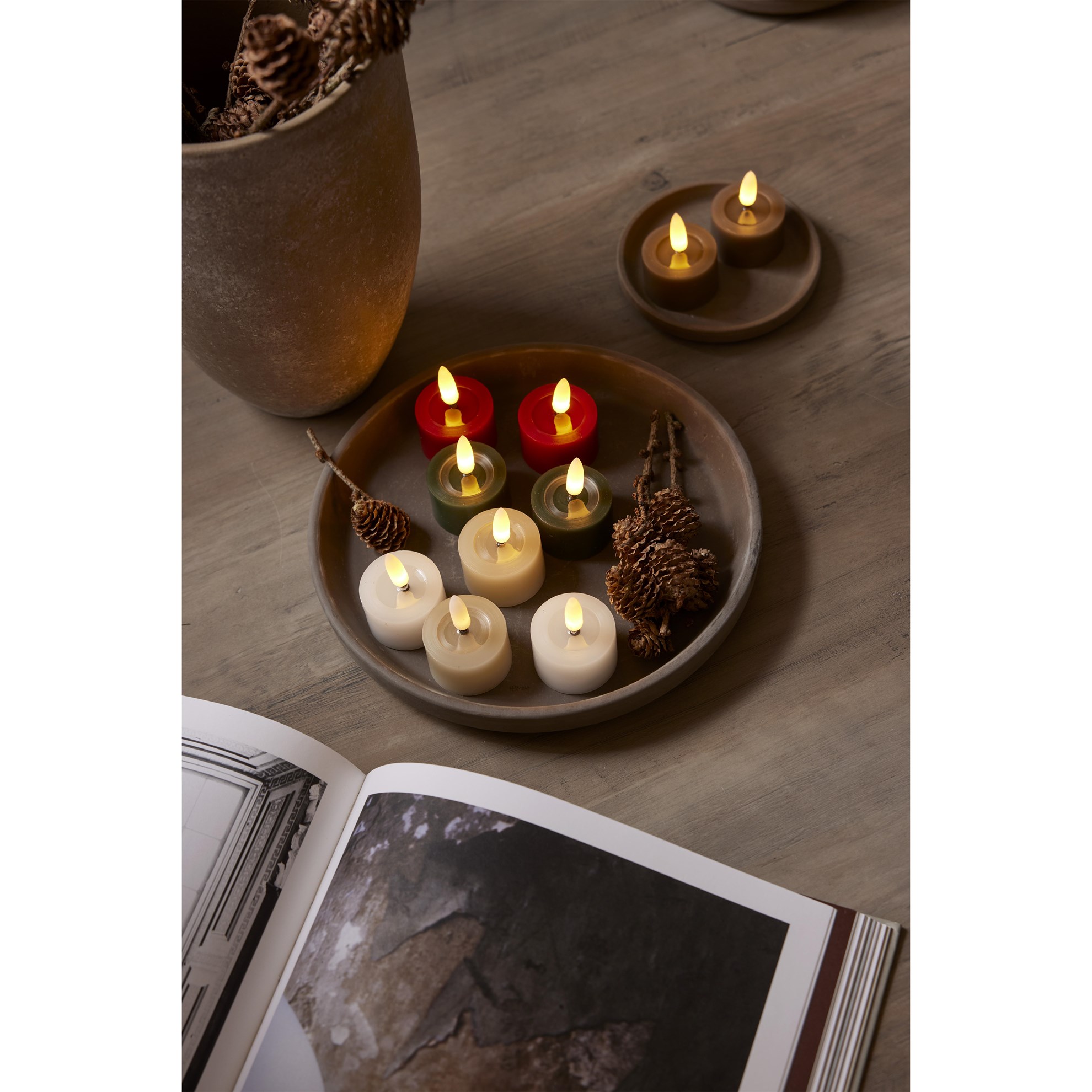 LED čajová svíčka FLAMME SET/2ks bílá_1