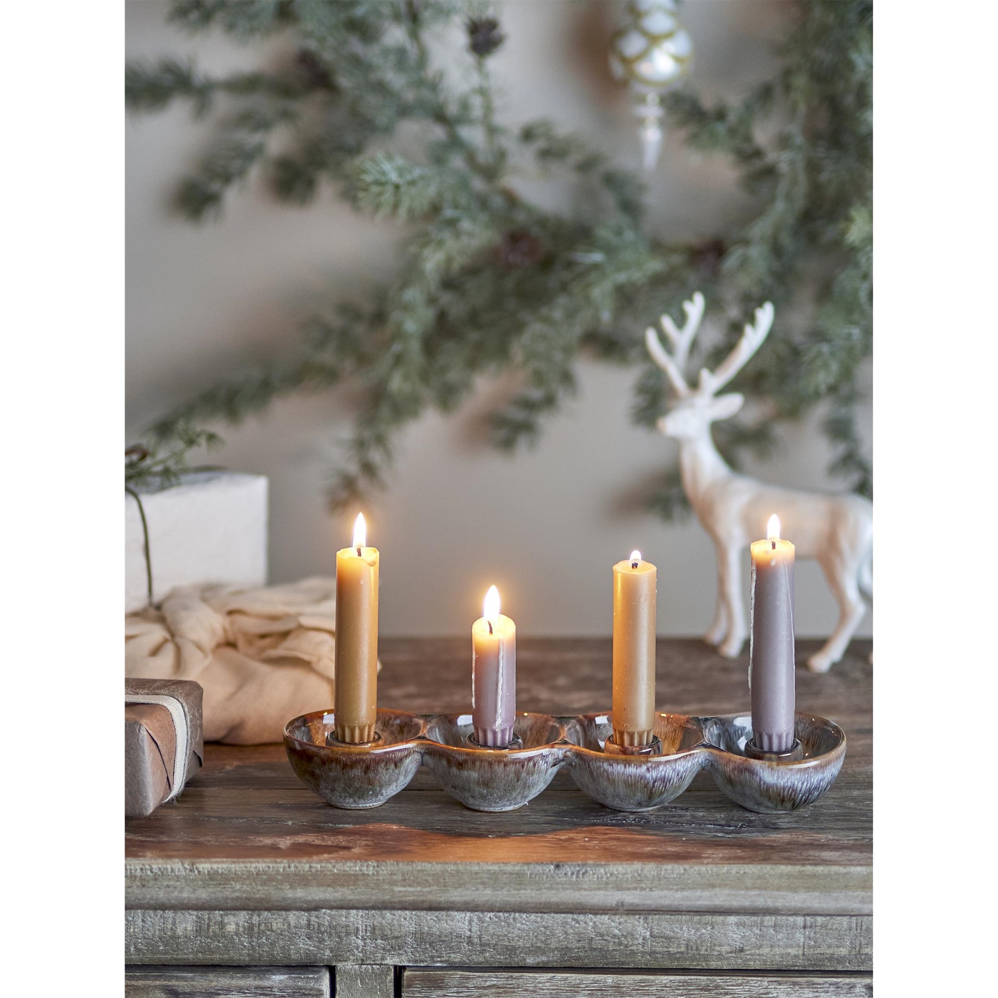 Kameninový adventní svícen KALIA D.30cm hnědý_3