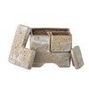 Dekorační kameninové mini boxy Madox 8x8 cm šedé_1