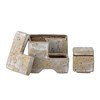 Dekorační kameninové mini boxy Madox 8x8 cm šedé_3