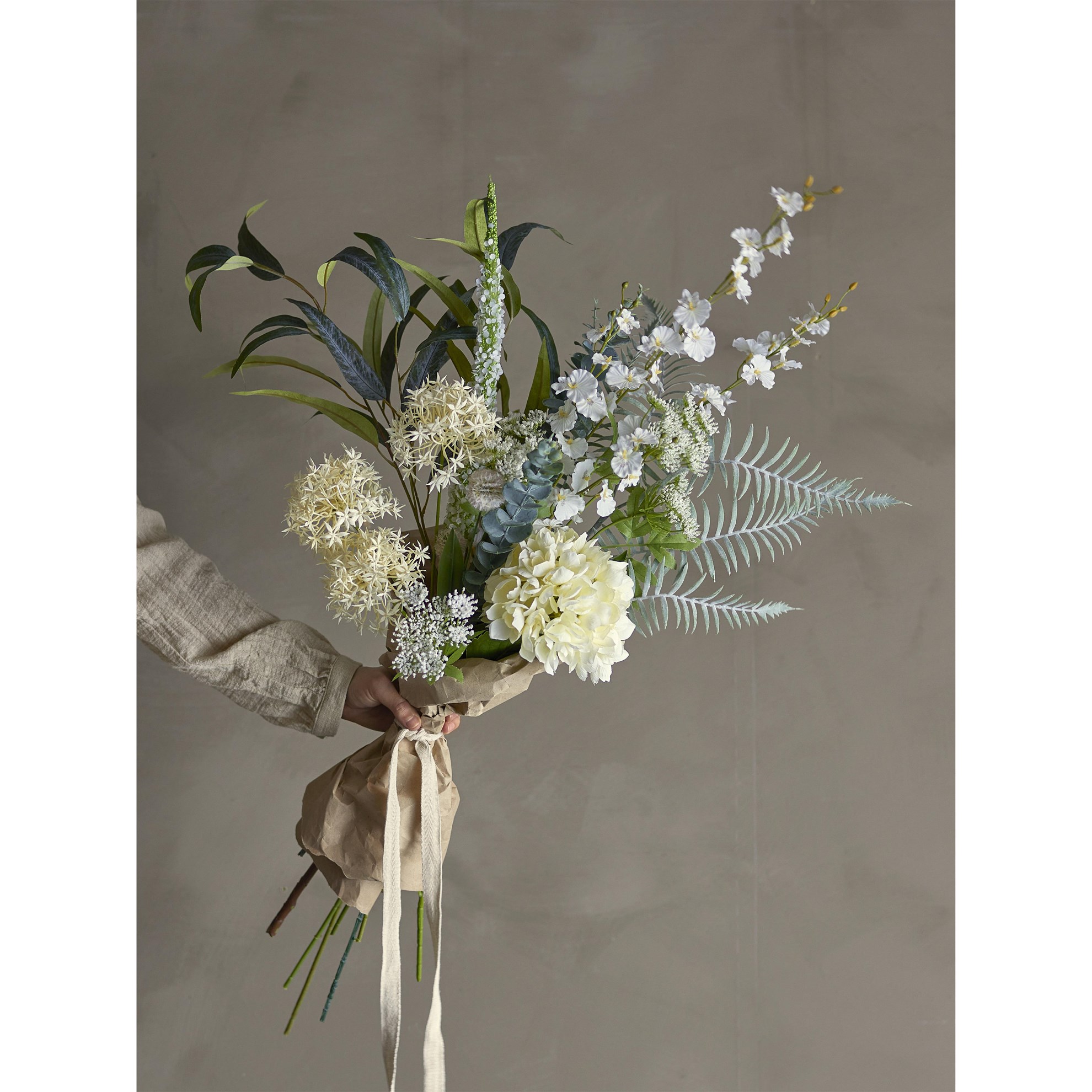 Kytice bouquet Symphonie 103 cm bílá - umělá dekorace_0