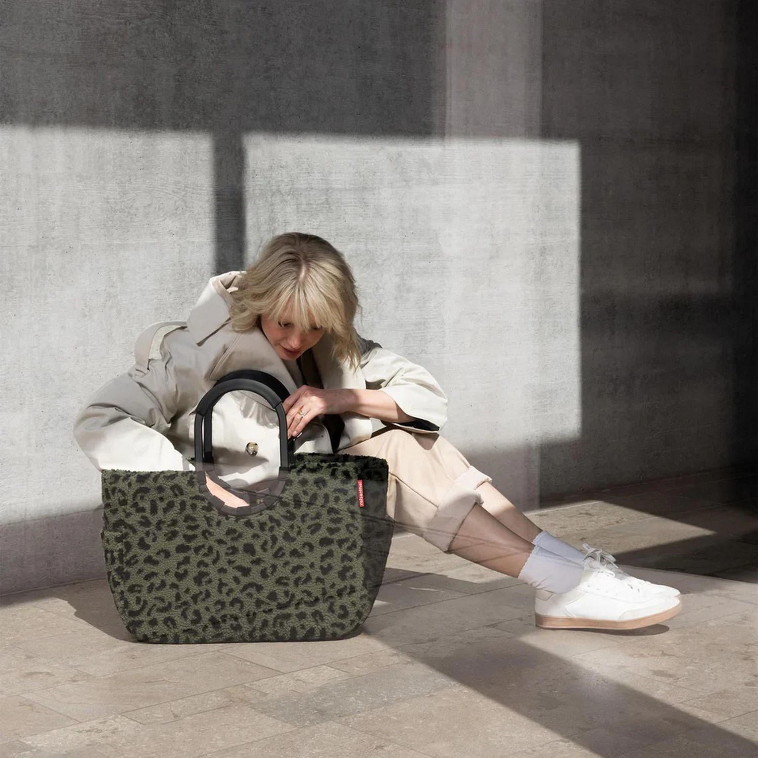Módní taška Reisenthel Loopshopper L teddy leo olive_0