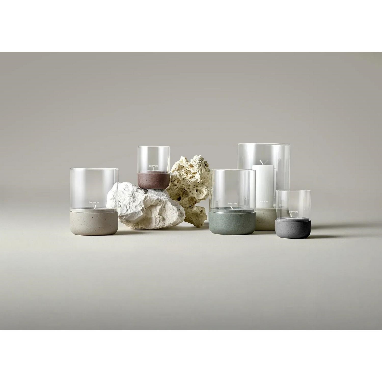 Svícen na čajovou svíčku Blomus CALMA V.9cm SET/2ks světle šedý_1