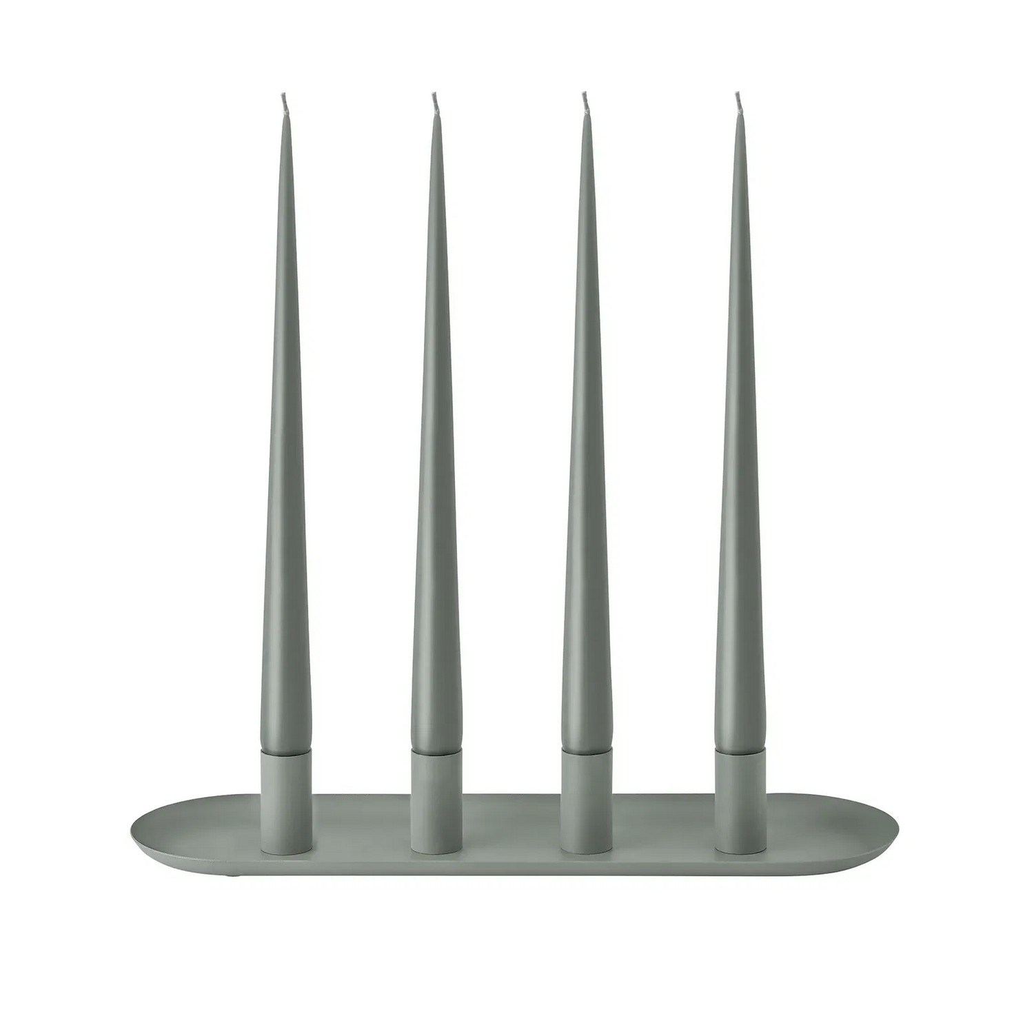 Svícen pro 4 dlouhé svíčky Blomus LOHA D.37cm zelený_0