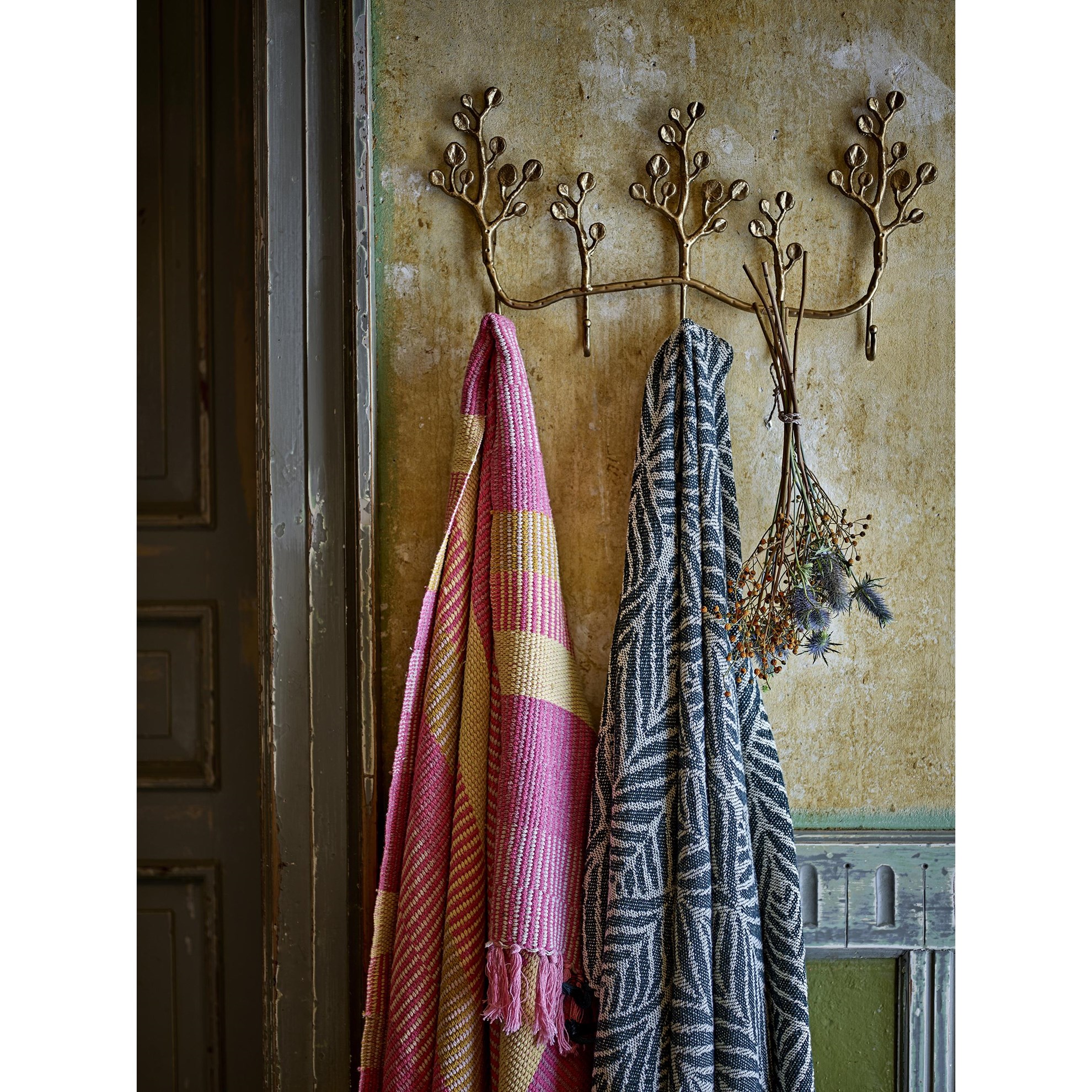 Pléd z recyklované bavlny UGENTO 160x130cm zelený_4