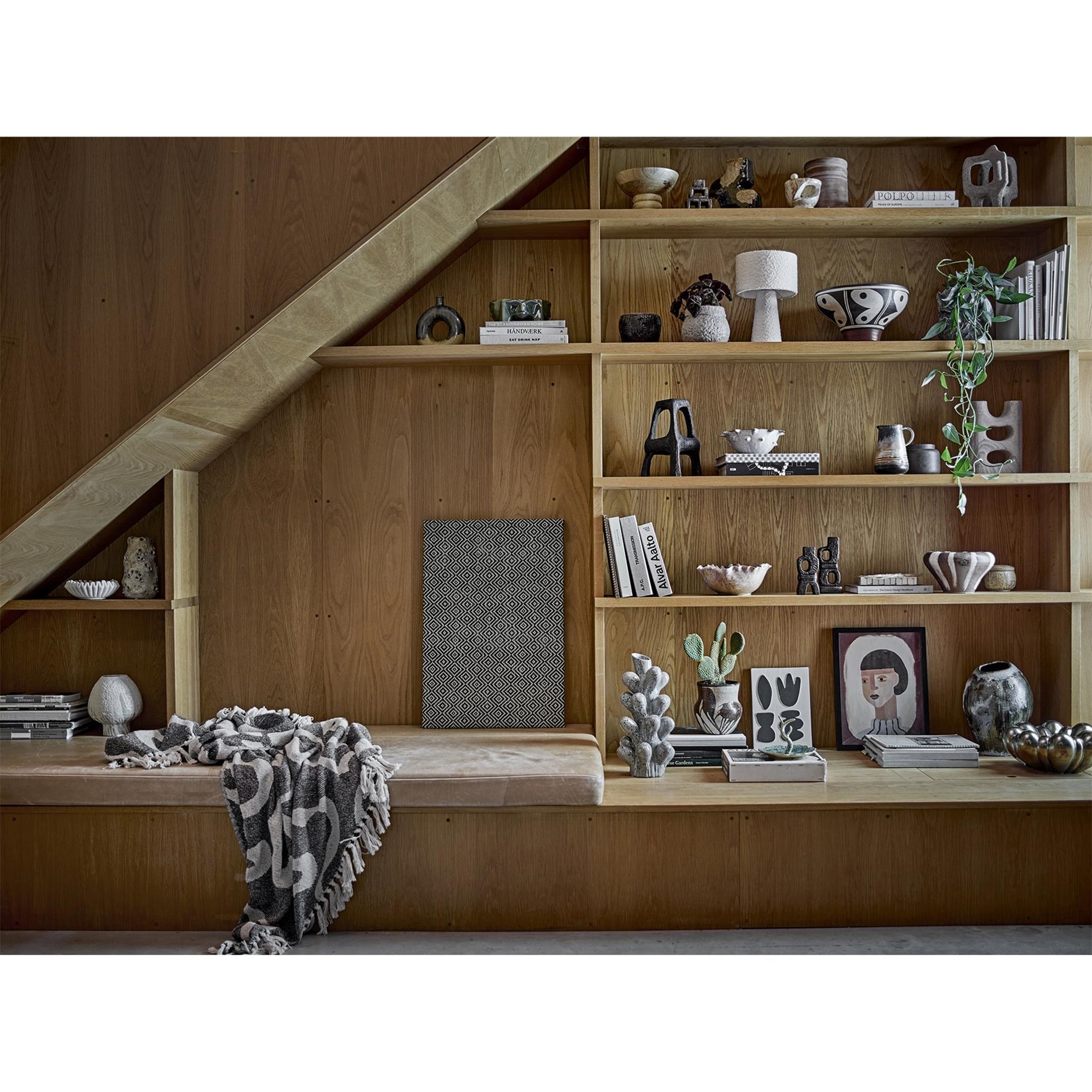 Pléd z recyklované bavlny SALOBRE 160x130cm černý_3