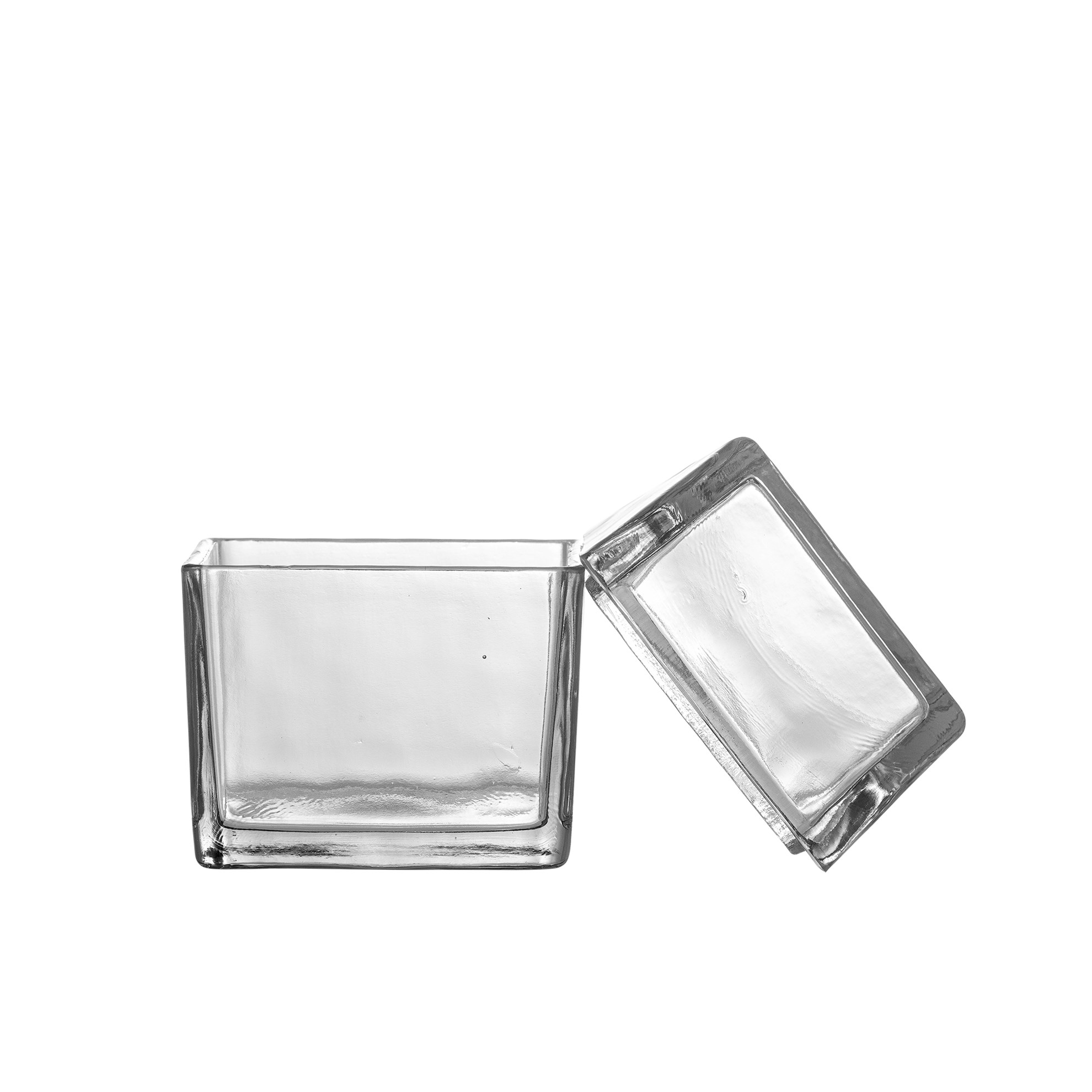 Skleněná dóza ve tvaru domečku ELIUS V.14cm_0