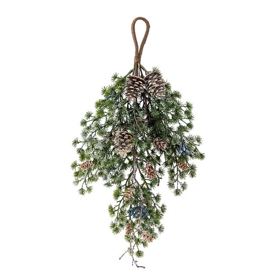 Umělá dekorace na dveře CEDAR 46cm zelená_4