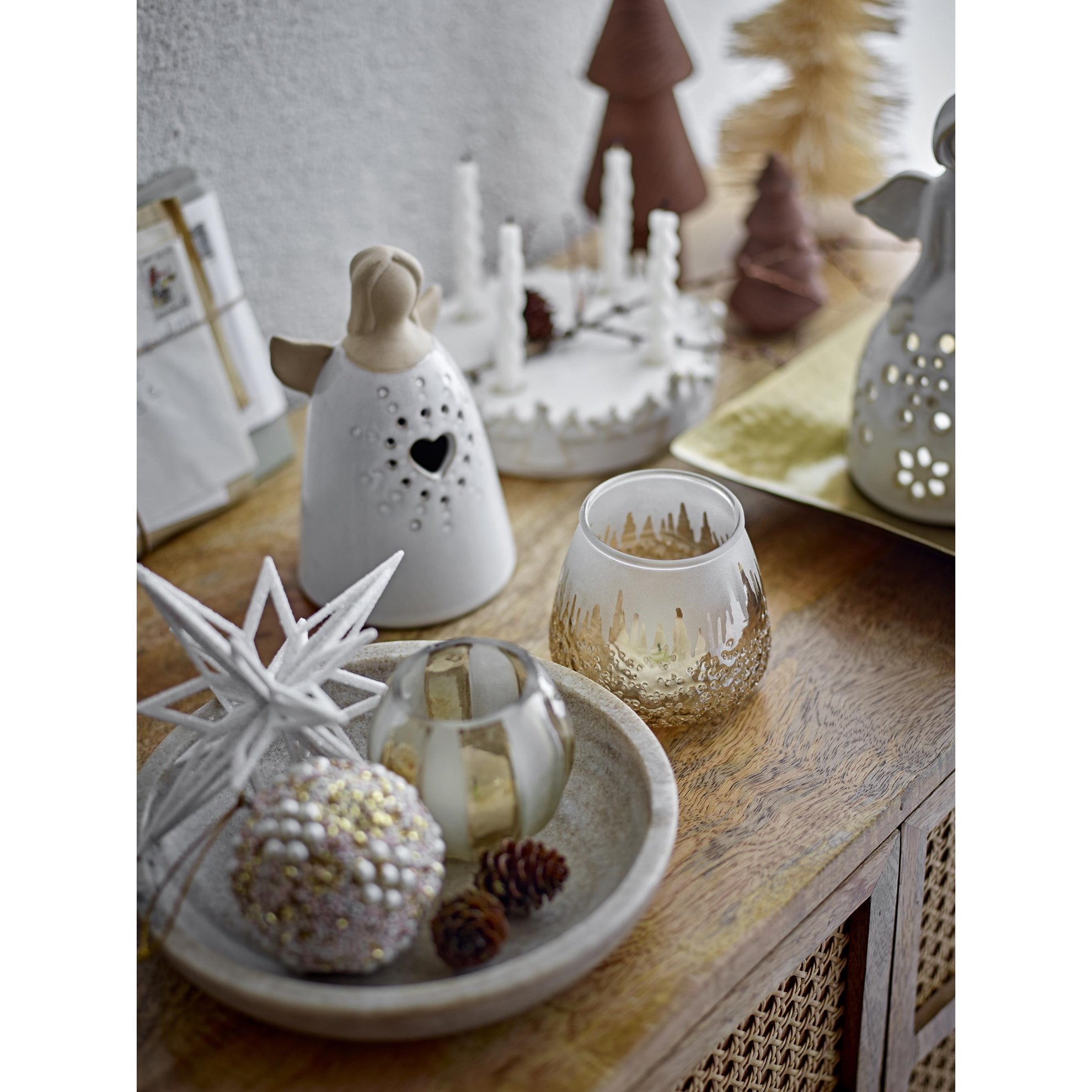 Dekorativní anděl RUTH se světlem V.16 cm bílý_2