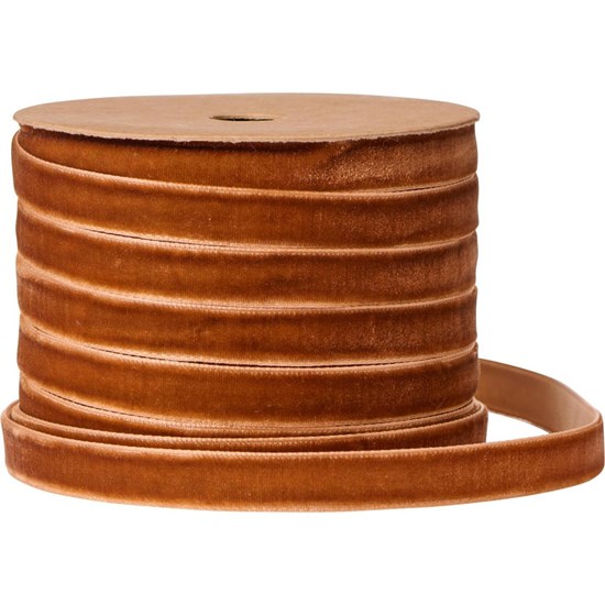 Sametová stuha na cívce Ib Laursen 10 m rust_0